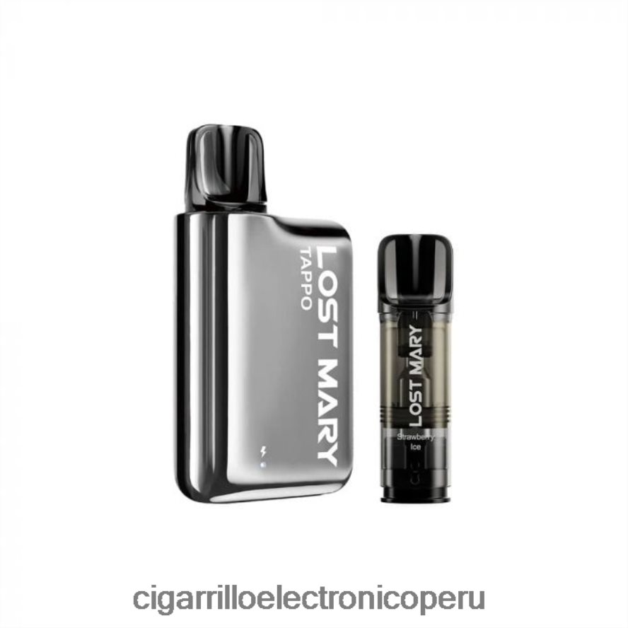 cigarrillo electrónico relx | 6H04FF438 plata inoxidable x hielo de fresa LOST MARY Tappo kit de vapeo pod