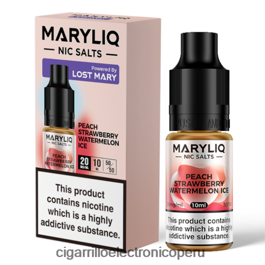 cigarrillo electrónico recargable | 6H04FF451 melocotón fresa sandía hielo LOST MARY MARYLIQ sales nic - 10ml - 20mg