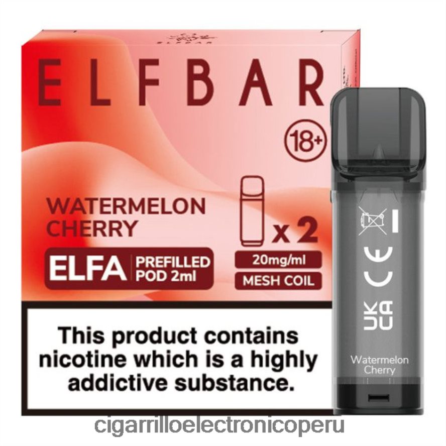 cigarrillo electronico Peru | 6H04FF329 cereza sandia ELFBAR Elfa cápsula precargada - 2 ml - 20 mg (paquete de 2)