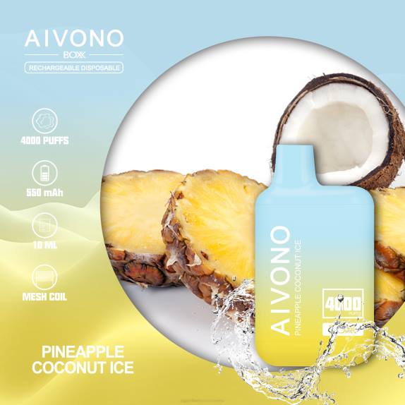 Cigarrillo Electrónico Precio - Aivono AIM BOXX 4000 hielo de piña y coco F628222