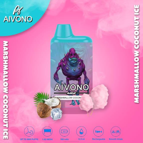hielo de coco de malvavisco