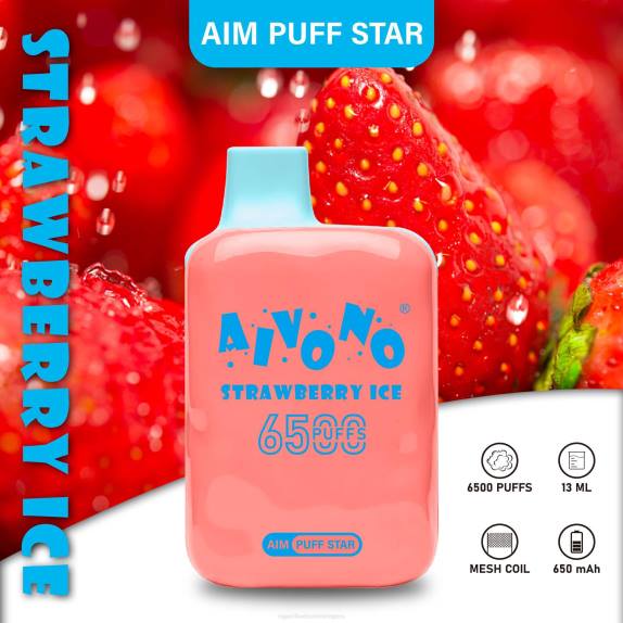 Cigarrillo Electrónico Precio - Aivono AIM PUFF STAR 6500 hielo de fresa F628288
