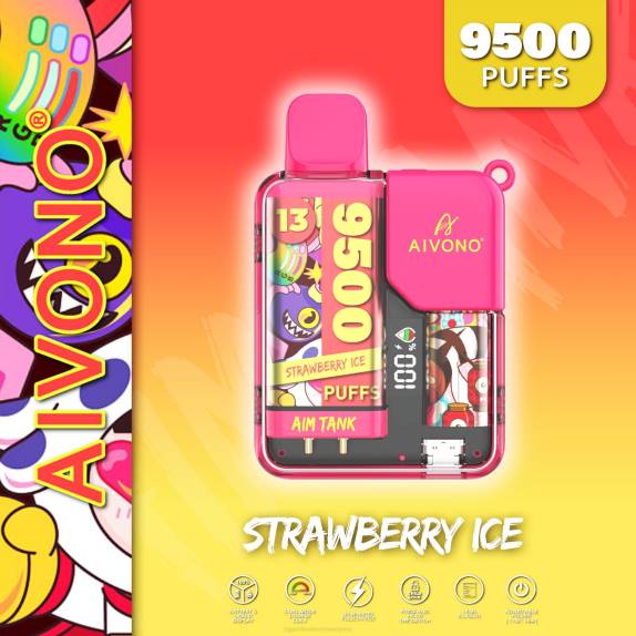 hielo de fresa