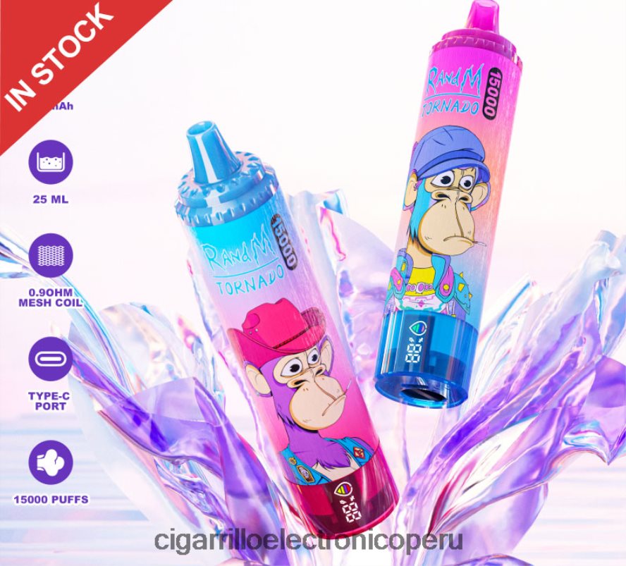cigarrillo electrónico precio | 6H04FF3 desechable RandM Tornado 15000 5%