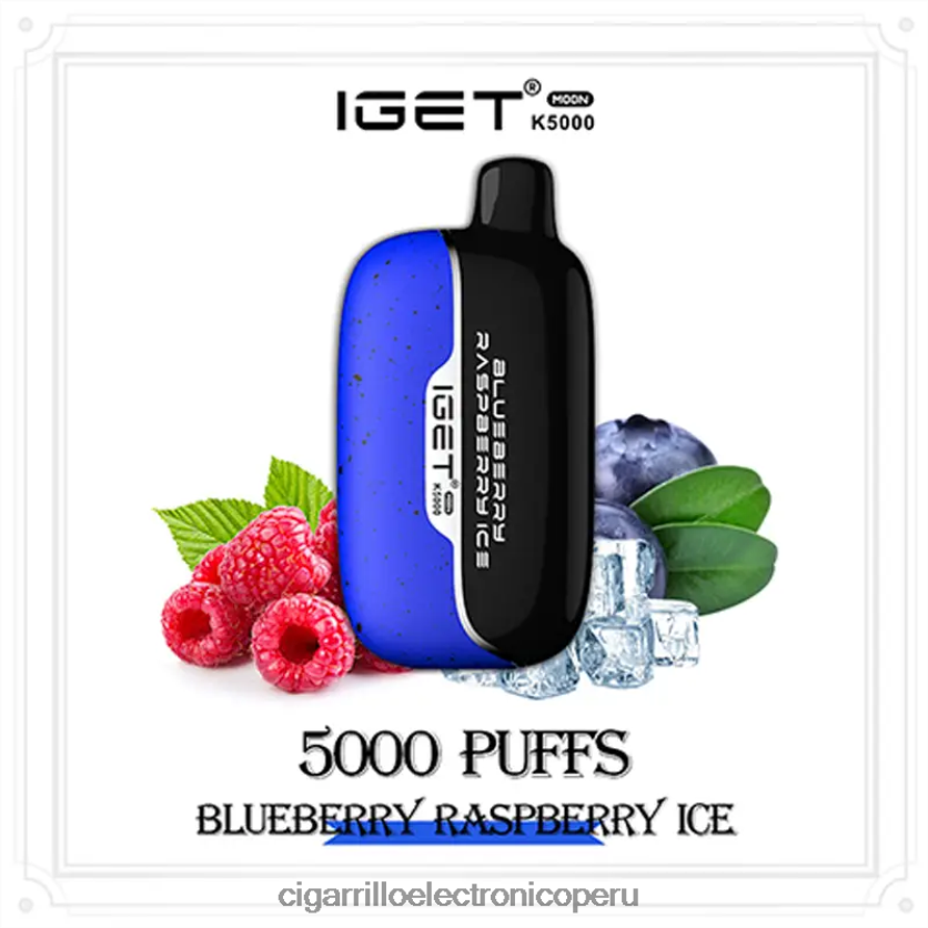 Cigarrillo Electrónico Precio - IGET Moon k5000 hielo de frambuesa y arándanos 4H00823