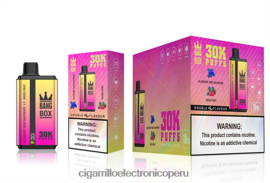 Cigarrillo Electrónico Lima Peru - Bang Box 30000 inhalaciones de dos sabores. arándanos, frambuesa ácida y frutas mixtas 6H8JZJ66
