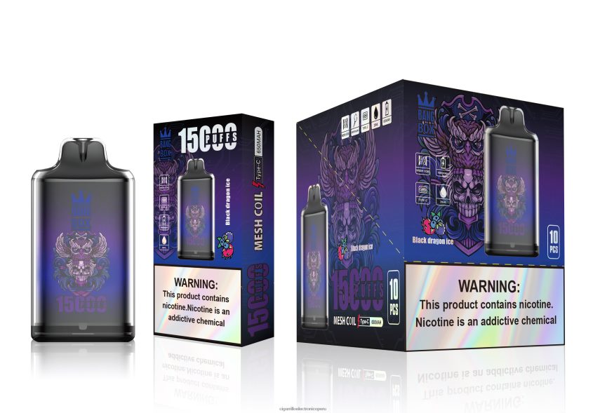 Cigarrillo Electrónico Lima Peru - Bang Box s1-15000 bocanadas hielo del dragón negro 6H8JZJ110