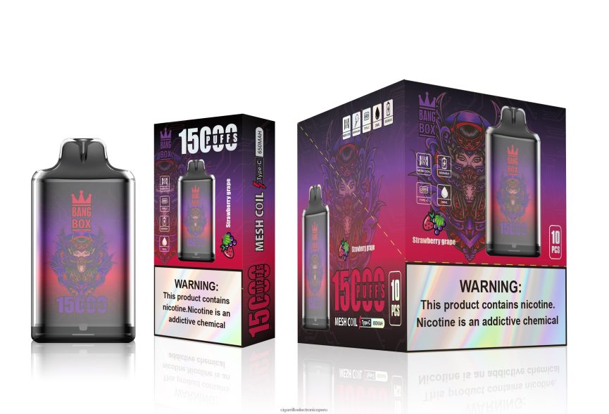 Cigarrillo Electrónico Precio Peru - Bang Box s1-15000 bocanadas uva fresa 6H8JZJ111