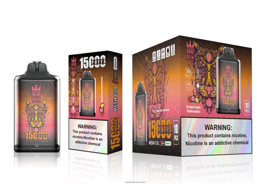 Cigarrillo Electrónico Vape - Bang Box s1-15000 bocanadas sandia mango durazno 6H8JZJ107