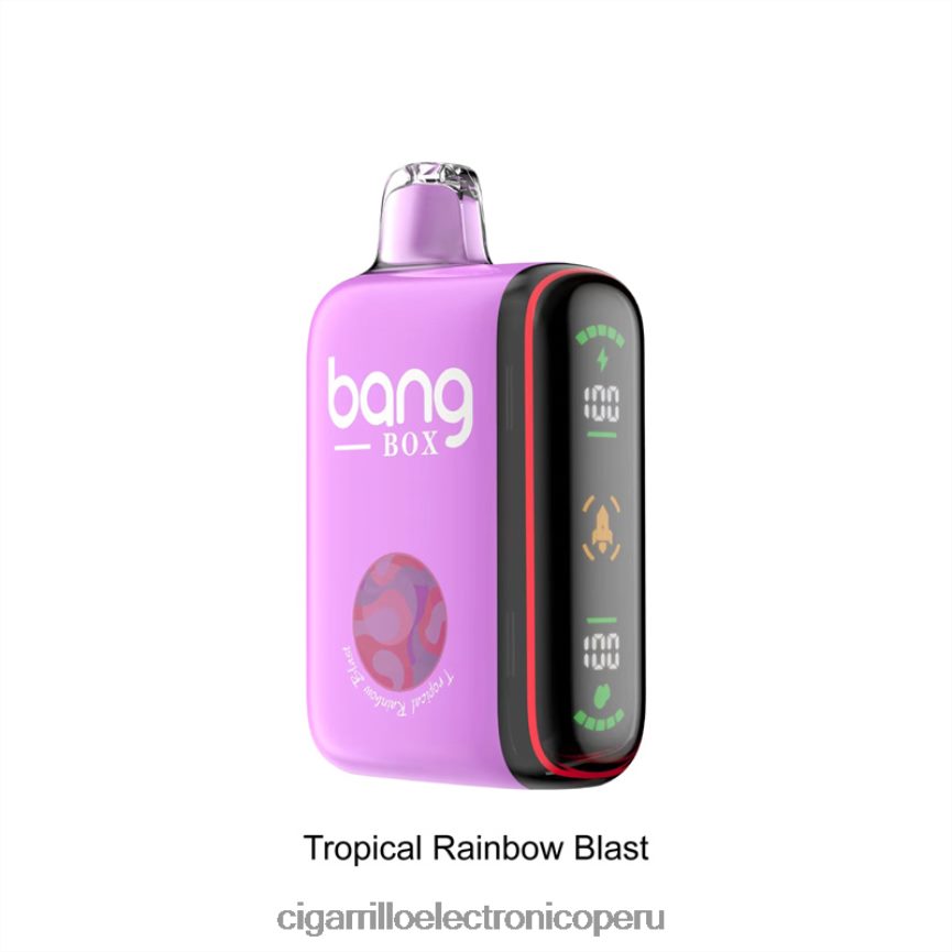 Cigarrillo Electronico Peru - Bang Box Pantalla de potencia inteligente de 9000-18000 inhalaciones explosión del arco iris tropical 6H8JZJ36