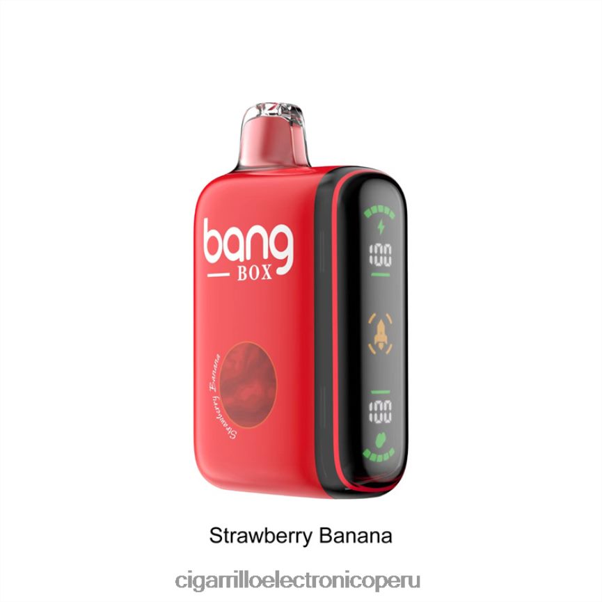 Cigarrillo Electronico Peru - Bang Box Pantalla de potencia inteligente de 9000-18000 inhalaciones plátano fresa 6H8JZJ25