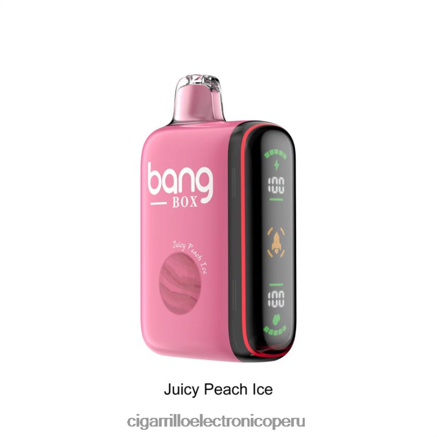 Distribuidor Vapeo Al Por Mayor - Bang Box Pantalla de potencia inteligente de 9000-18000 inhalaciones jugoso hielo de durazno 6H8JZJ29