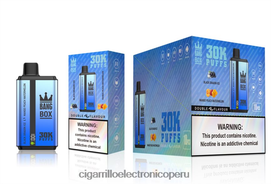 Productos De Vapeo Al Por Mayor - Bang Box 30000 inhalaciones de dos sabores. Black Dragon Ice & Mango Melocotón Sandía 6H8JZJ71