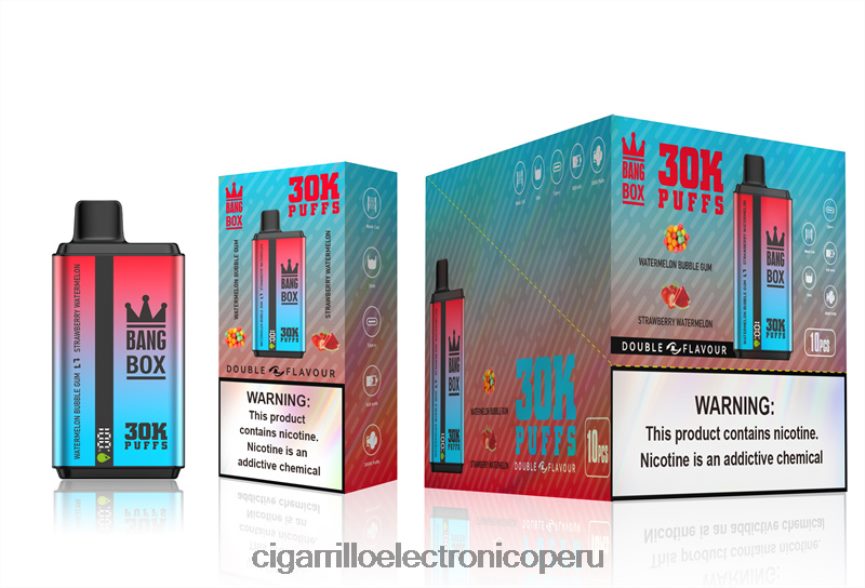 Vapeo Al Por Mayor - Bang Box 30000 inhalaciones de dos sabores. chicle de sandía y sandía de fresa 6H8JZJ68