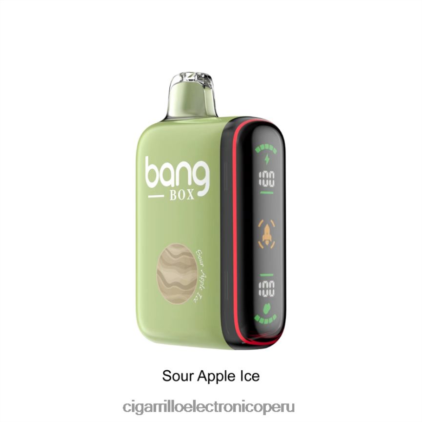 Vapeo Al Por Mayor - Bang Box Pantalla de potencia inteligente de 9000-18000 inhalaciones hielo de manzana agria 6H8JZJ28