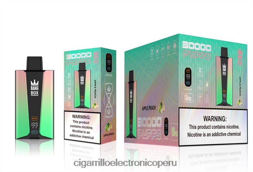 Vaporizador Desechable Por Mayor - Bang Box Pantalla inteligente de 30000 inhalaciones durazno manzana 6H8JZJ83