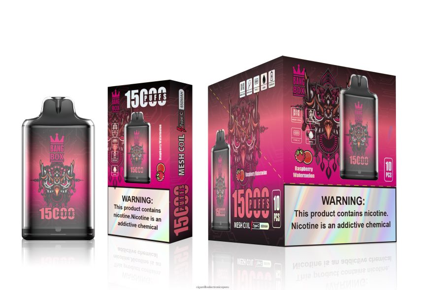 Vaporizador Desechable Por Mayor - Bang Box s1-15000 bocanadas sandía frambuesa 6H8JZJ105