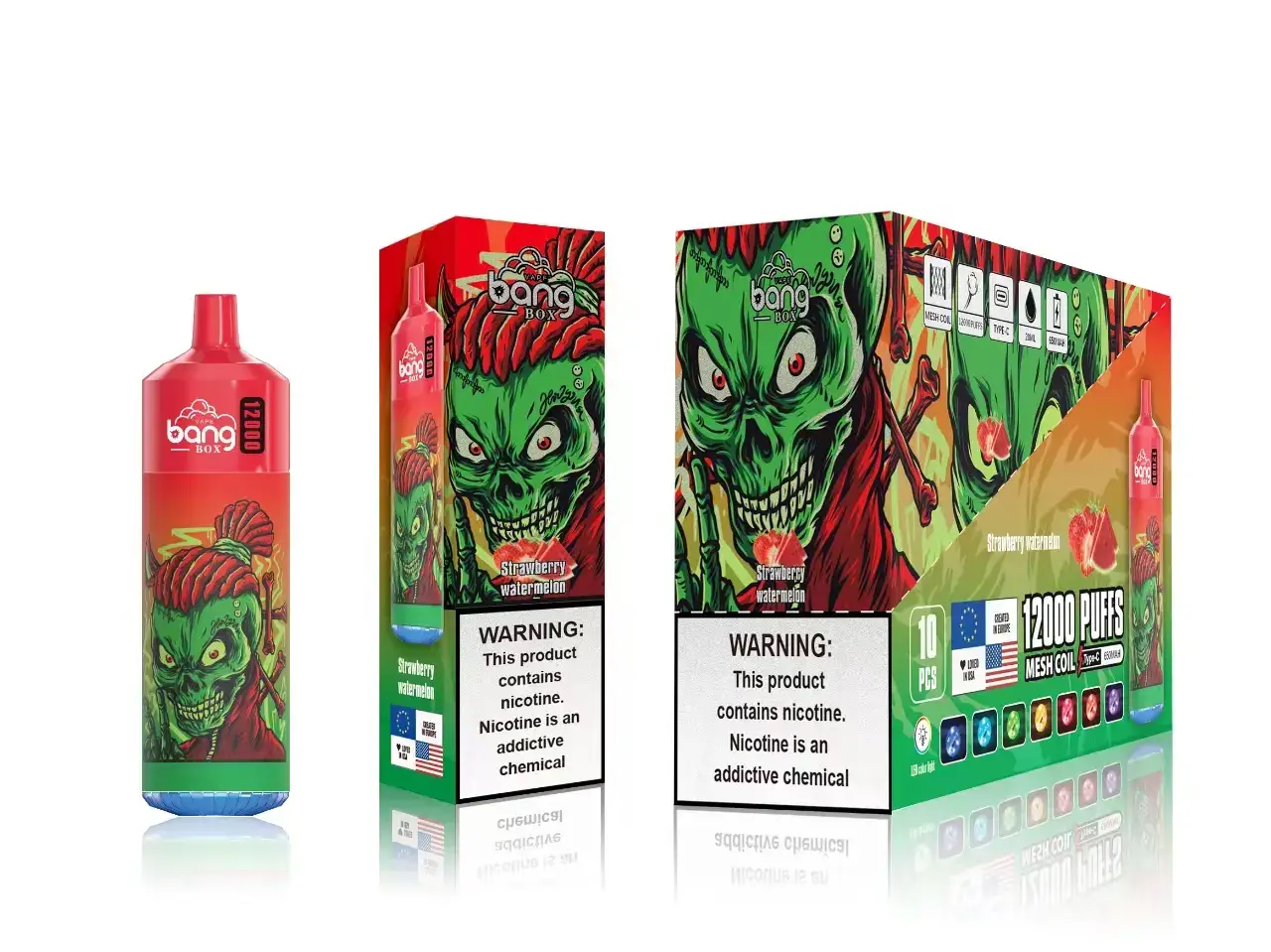 cigarrillo electrónico recargable | 6H04FF121 sandia fresa Bang Box 12000 bocanadas