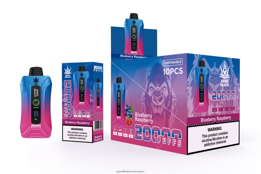 Cigarrillo Electrónico Vape - Bang Beach vape elegante de la pantalla de 20000 soplos frambuesa arándano 6H8JZJ12