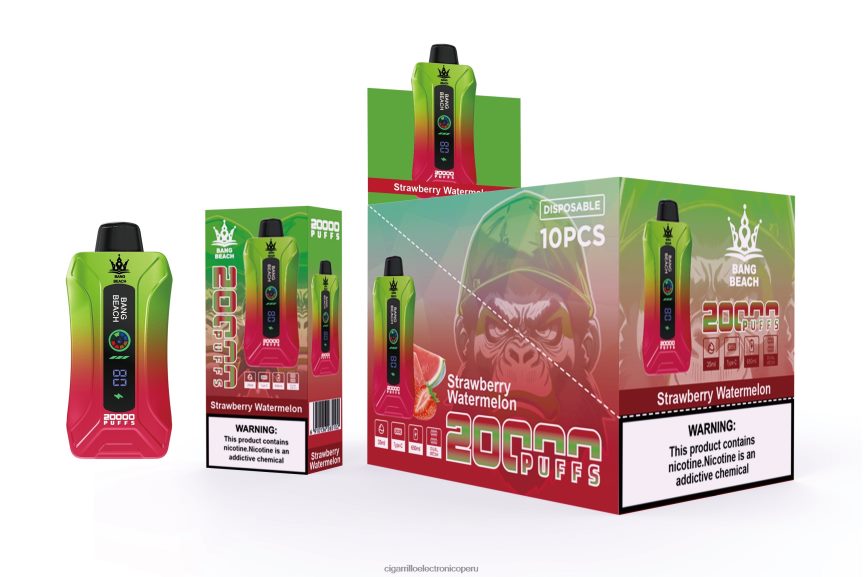 Cigarrillo Electronico Peru - Bang Beach vape elegante de la pantalla de 20000 soplos sandia fresa 6H8JZJ3