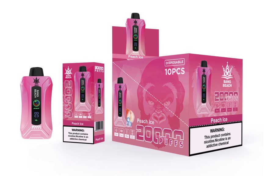 Productos De Vapeo Al Por Mayor - Bang Beach vape elegante de la pantalla de 20000 soplos hielo de durazno 6H8JZJ9