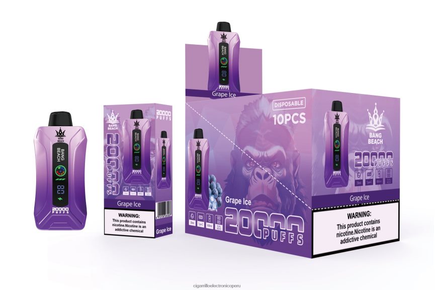 Vaporizador Desechable Por Mayor - Bang Beach vape elegante de la pantalla de 20000 soplos hielo de uva 6H8JZJ10