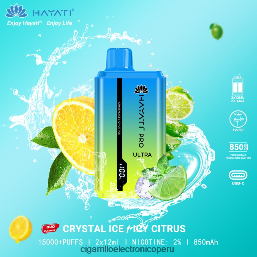 cigarrillo electrónico precio | 6H04FF223 hielo cristalino/cítricos helados Hayati Pro Ultra