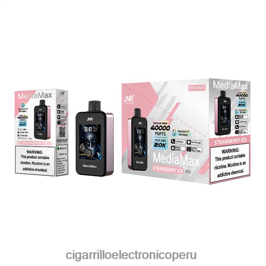 JNR MediaMax bocanada de 40k hielo de fresa 0BVDB817 | Cigarrillo Electrónico Waka