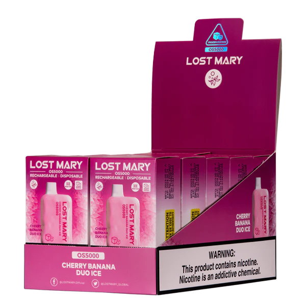cigarrillo electrónico relx | 6H04FF108 hielo dúo cereza plátano LOST MARY OS5000