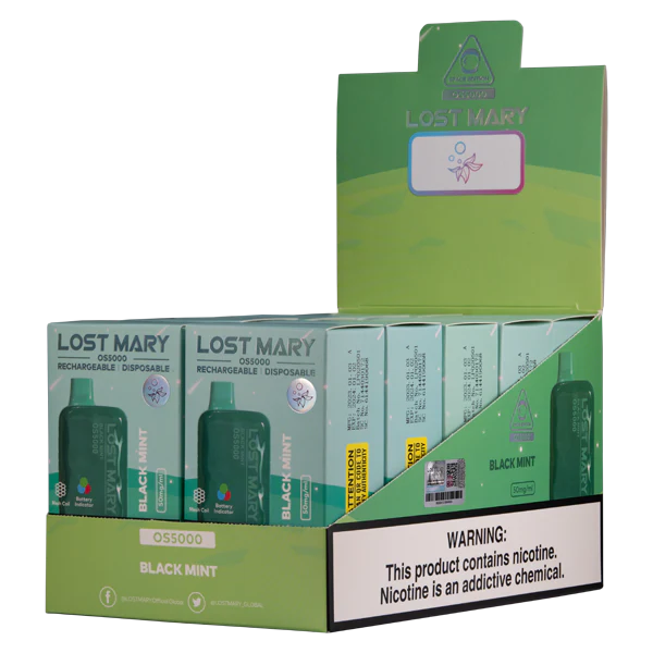 cigarrillo electrónico vuse go | 6H04FF106 menta negra LOST MARY OS5000