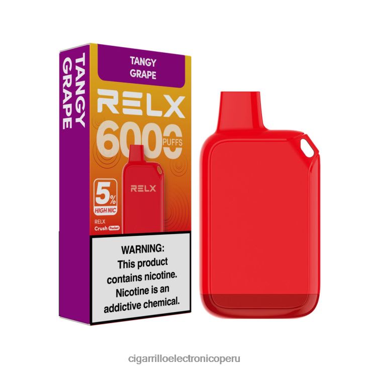 Cigarrillo Electrónico Precio Peru - uva picante RELX Crush Pocket 6000 5% alto nic F8TV6227
