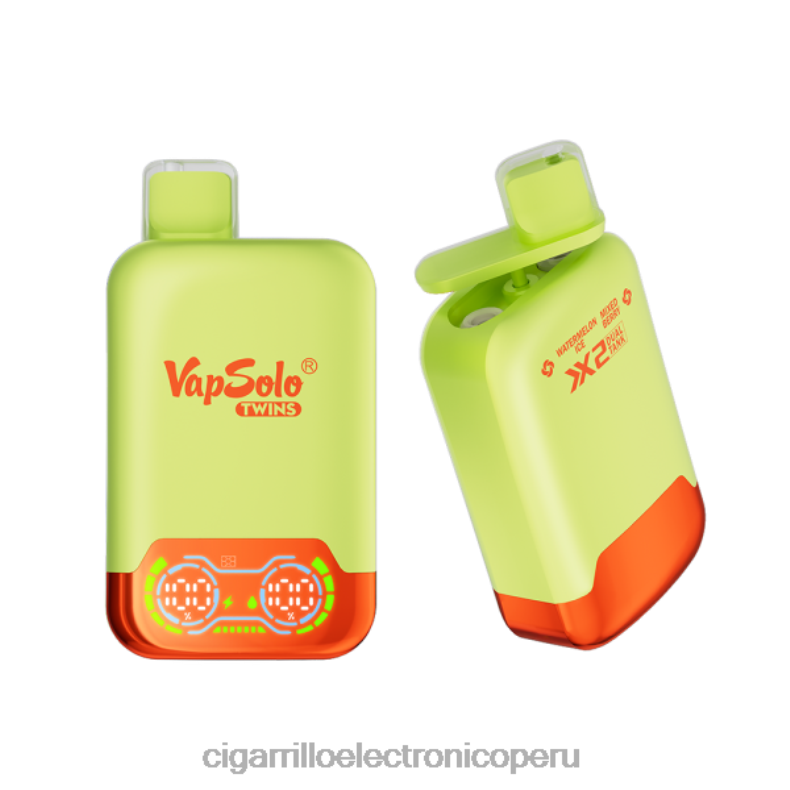Cigarrillo Electrónico Lima Peru - Vapsolo TWINS vaporizador desechable hielo de sandía y bayas mixtas 0ND28128