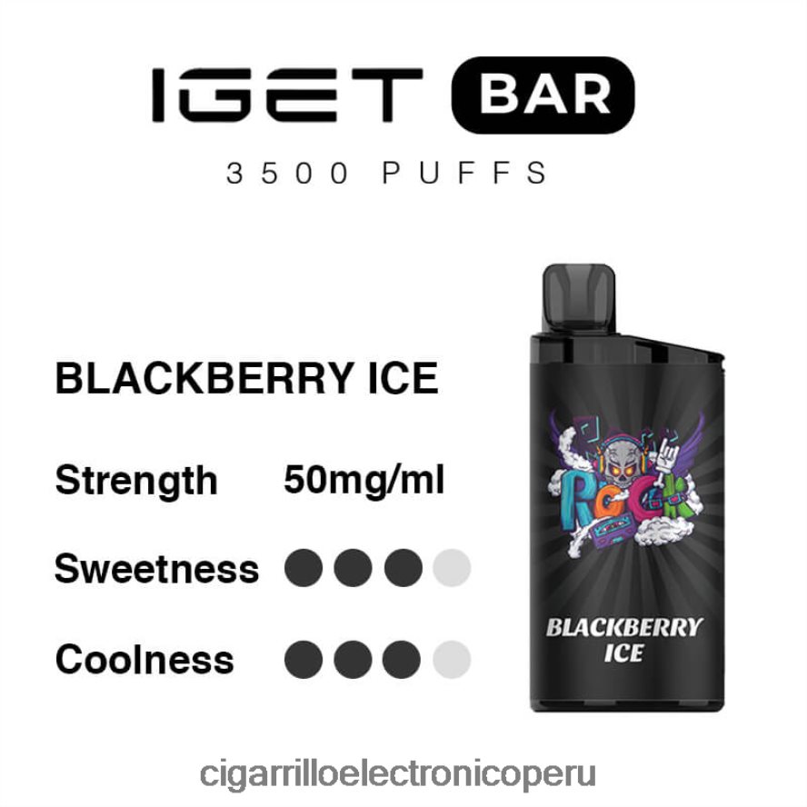 cigarrillo electrónico recargable | 6H04FF91 hielo de mora IGET BAR 3500 5% nicotina